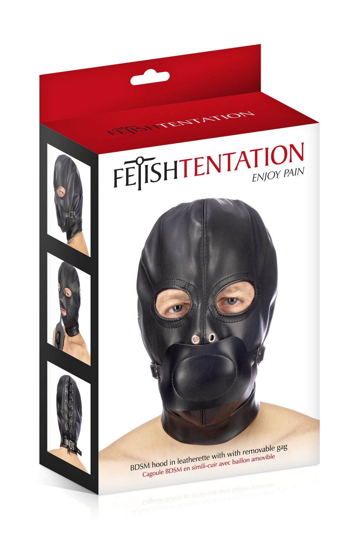 Капюшон з кляпом для БДСМ Fetish Tentation BDSM hood in