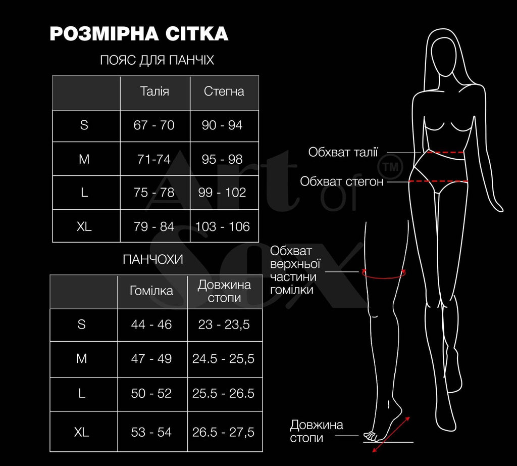 Комплект пояс та панчохи Art of Sex Deily