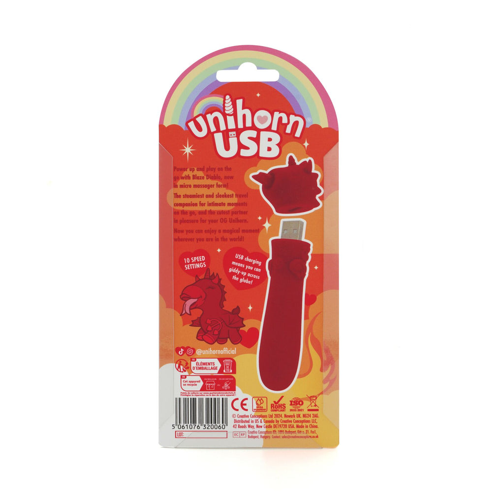Вібратор-єдиноріжка Unihorn USB Bullet - Blaze Diablo віброкуля
