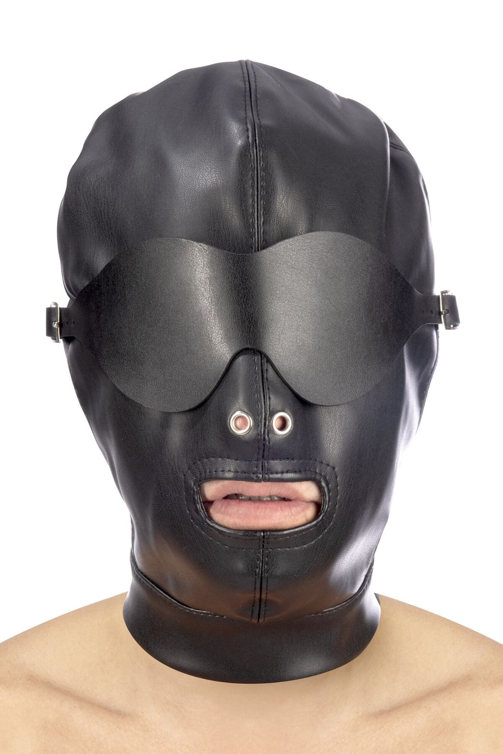Капюшон для БДСМ зі знімною маскою Fetish Tentation BDSM hood in