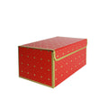 подарункова коробка золотим геометричним малюнком