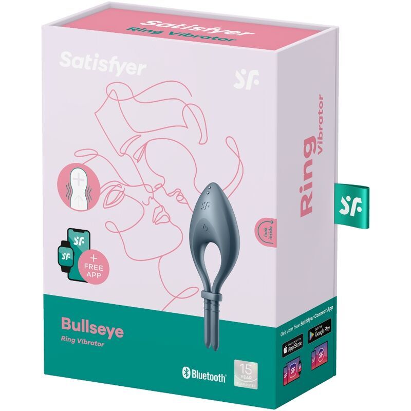 Ерекційне смарт-віброкільце ласо з регулюванням розміру Satisfyer Bullseye