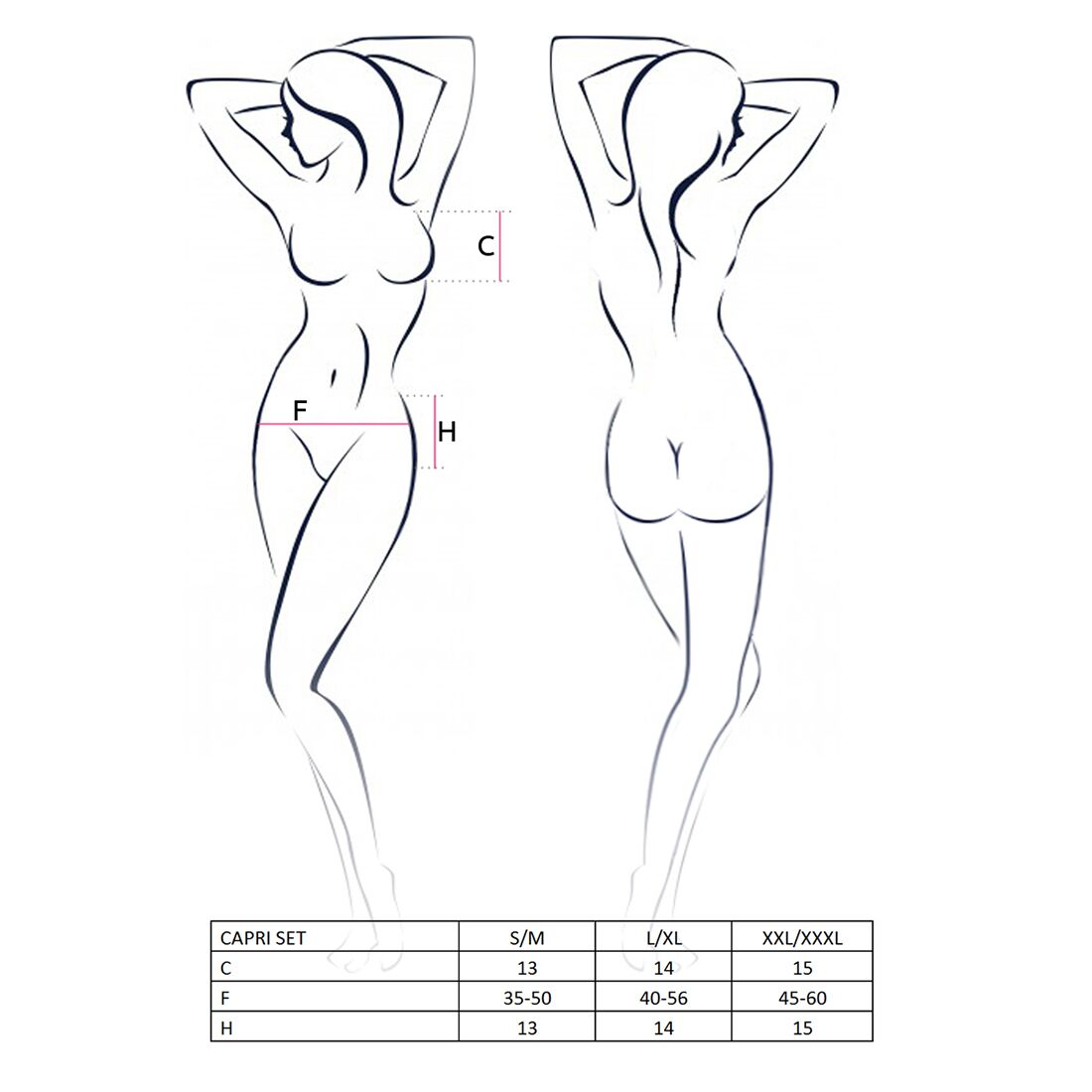 Комплект білизни під латекс Passion CAPRI