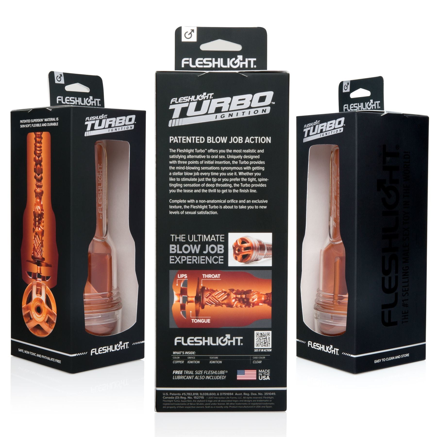 Мастурбатор Fleshlight Turbo Ignition Copper імітатор мінету