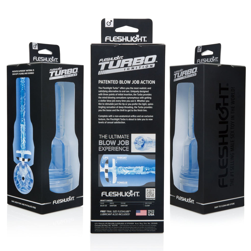 Мастурбатор Fleshlight Turbo Ignition Blue Ice імітатор мінету