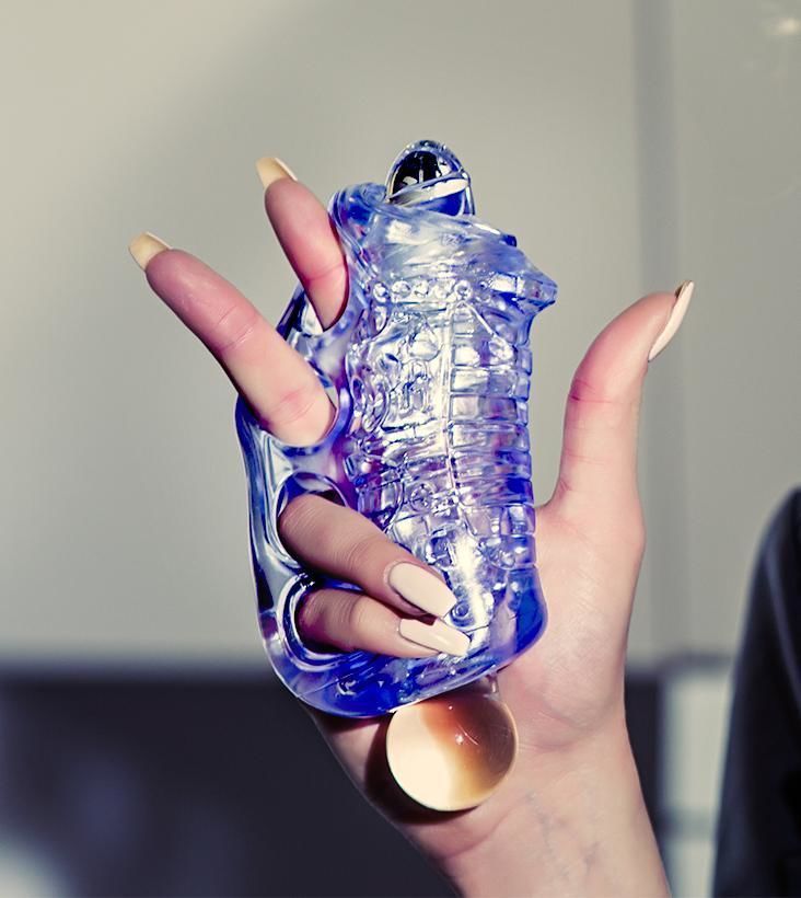 Мастурбатор Fleshlight Fleshskins Grip Blue Ice