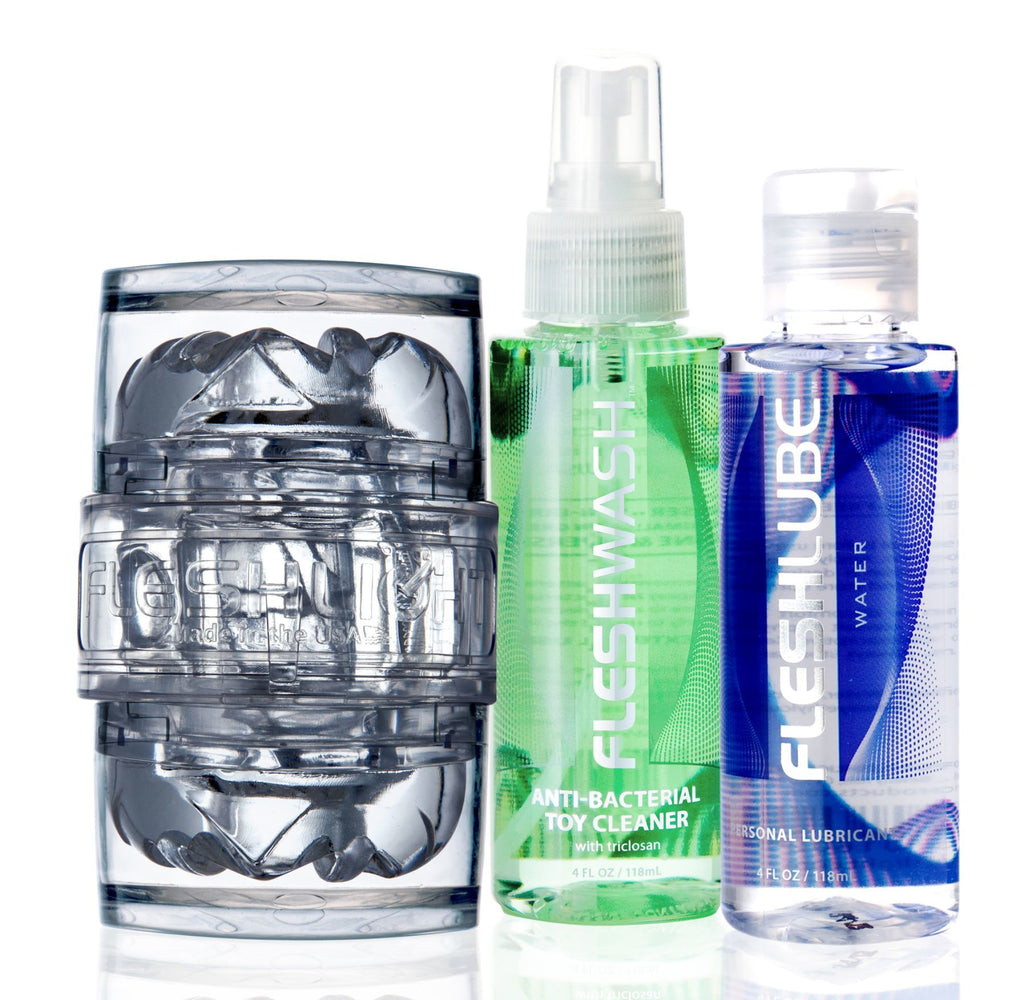 Мастурбатор Fleshlight Quickshot Vantage Value Pack змазка і засіб для чищення