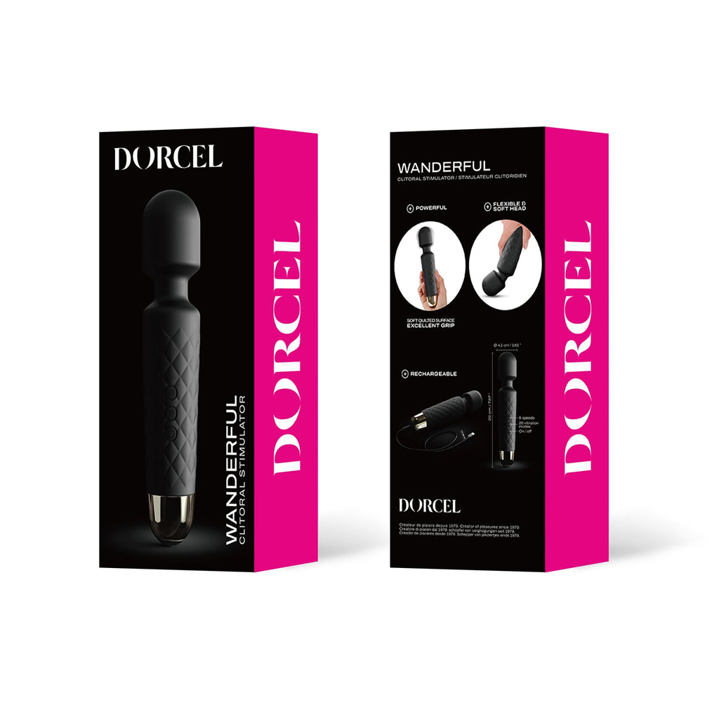 Мінівібромасажер Dorcel Wand Wanderful Black потужний