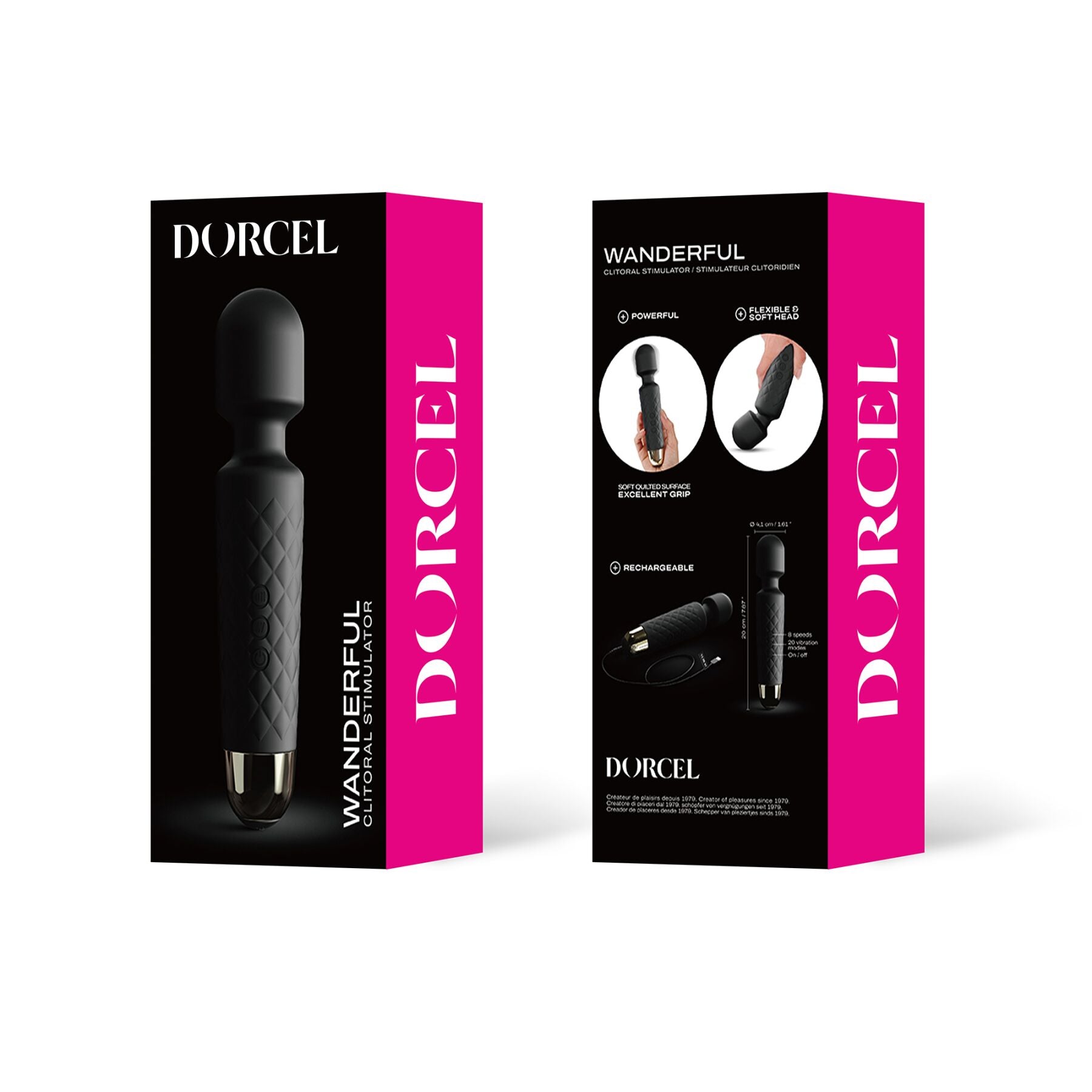 Мінівібромасажер Dorcel Wand Wanderful Black потужний