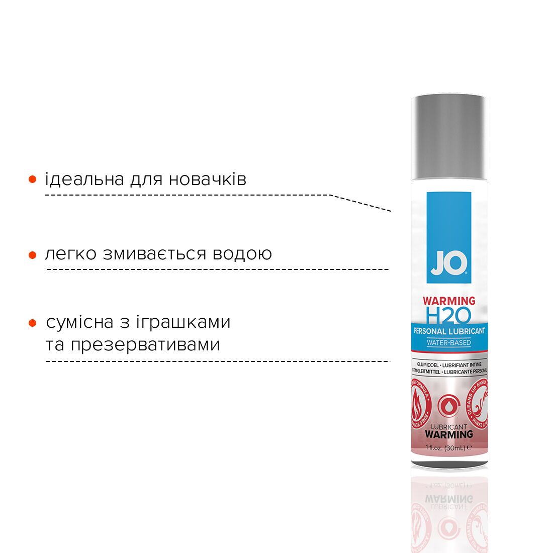 Лубрикант на водній основі JO H2O Warming