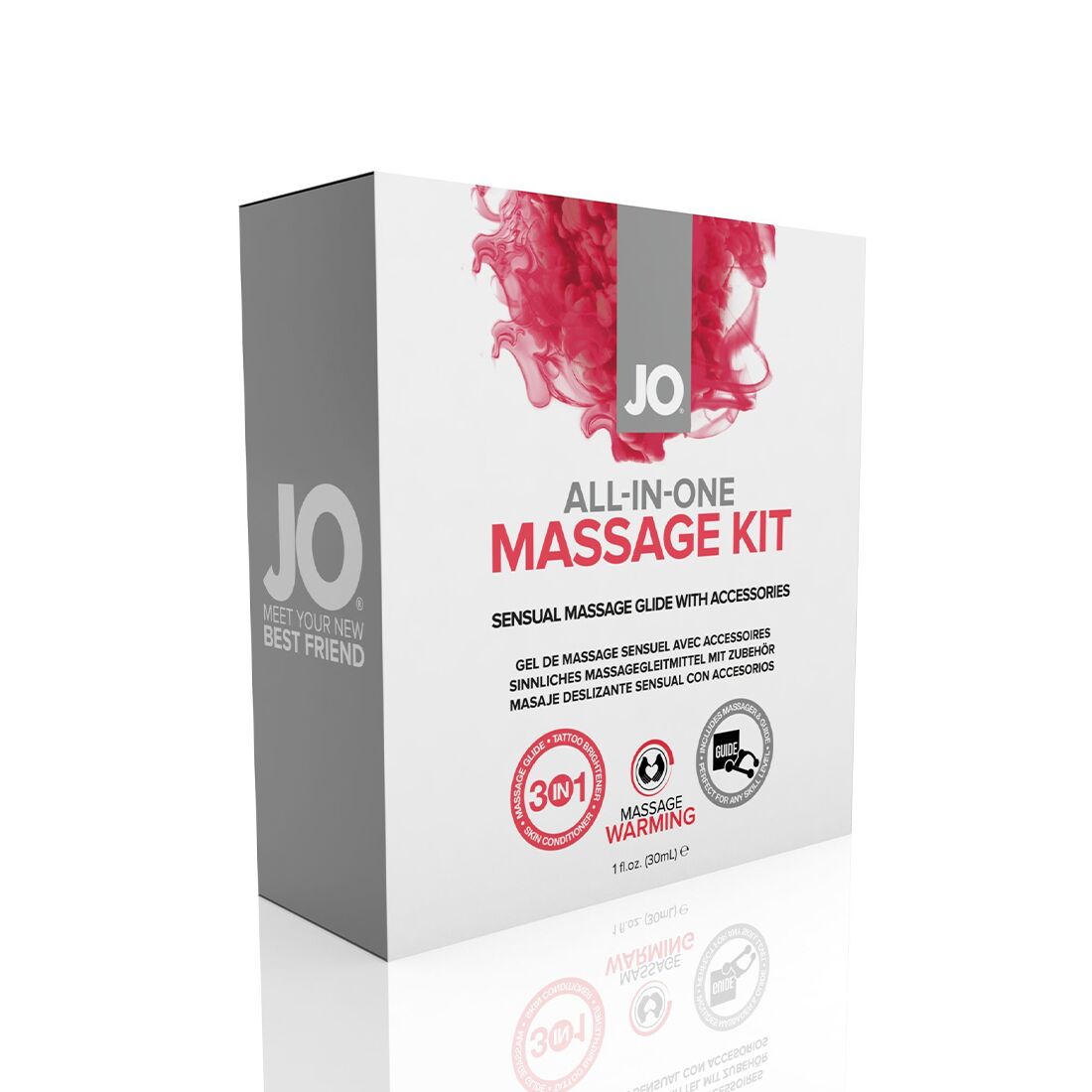 Набір для масажу JO ALL IN ONE MASSAGE GIFT SET: розігрівальний гель