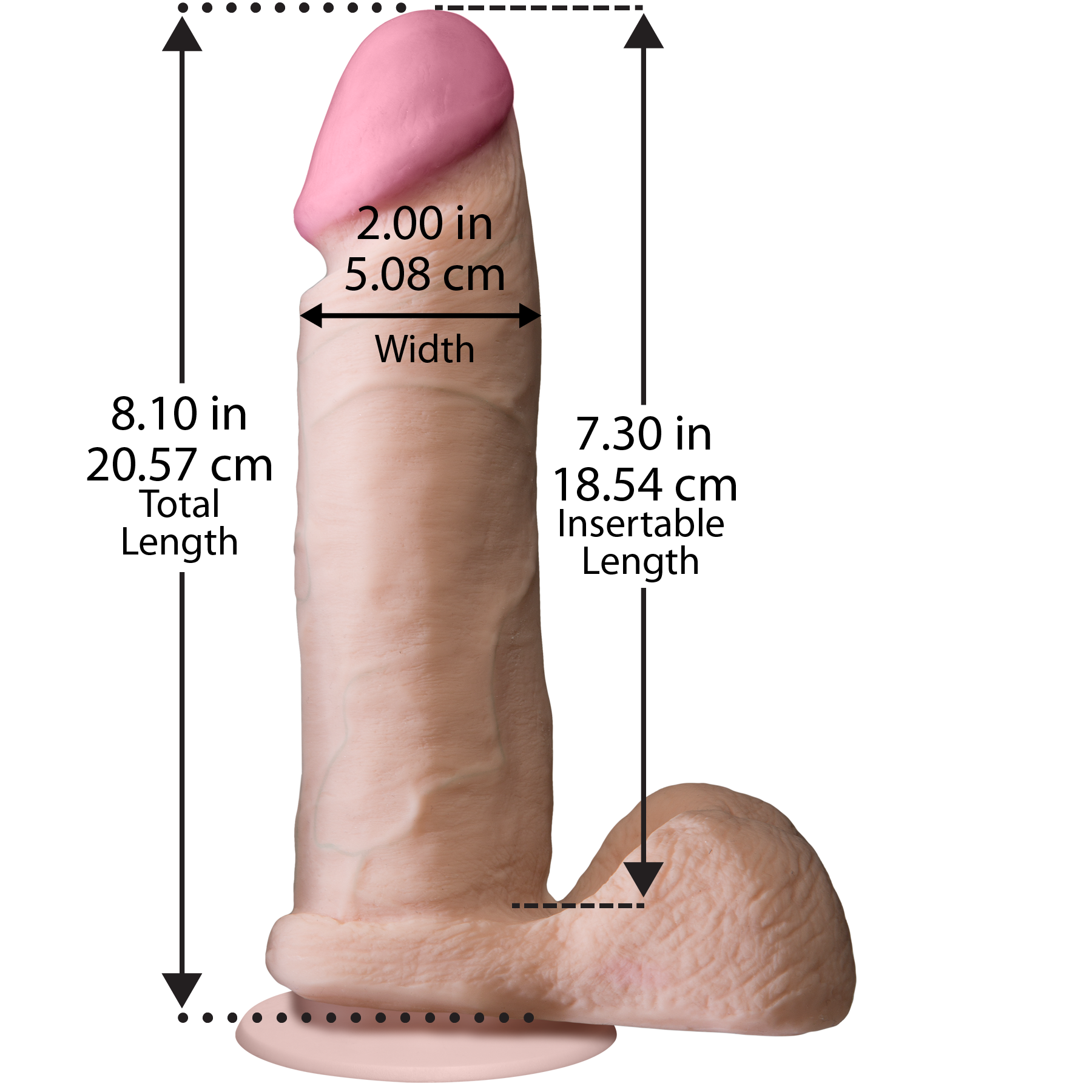 Фалоімітатор Doc Johnson The Realistic Cock 8 inch