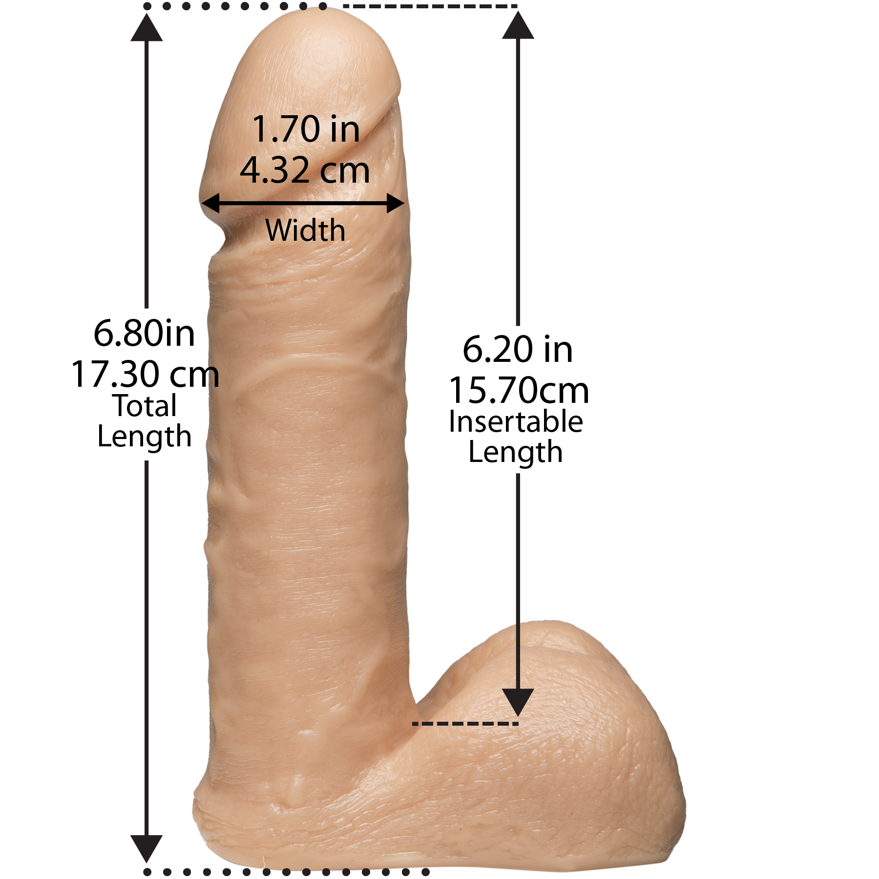 Фалоімітатор Doc Johnson Vac-U-Lock - 6 Inch ULTRASKYN Cock