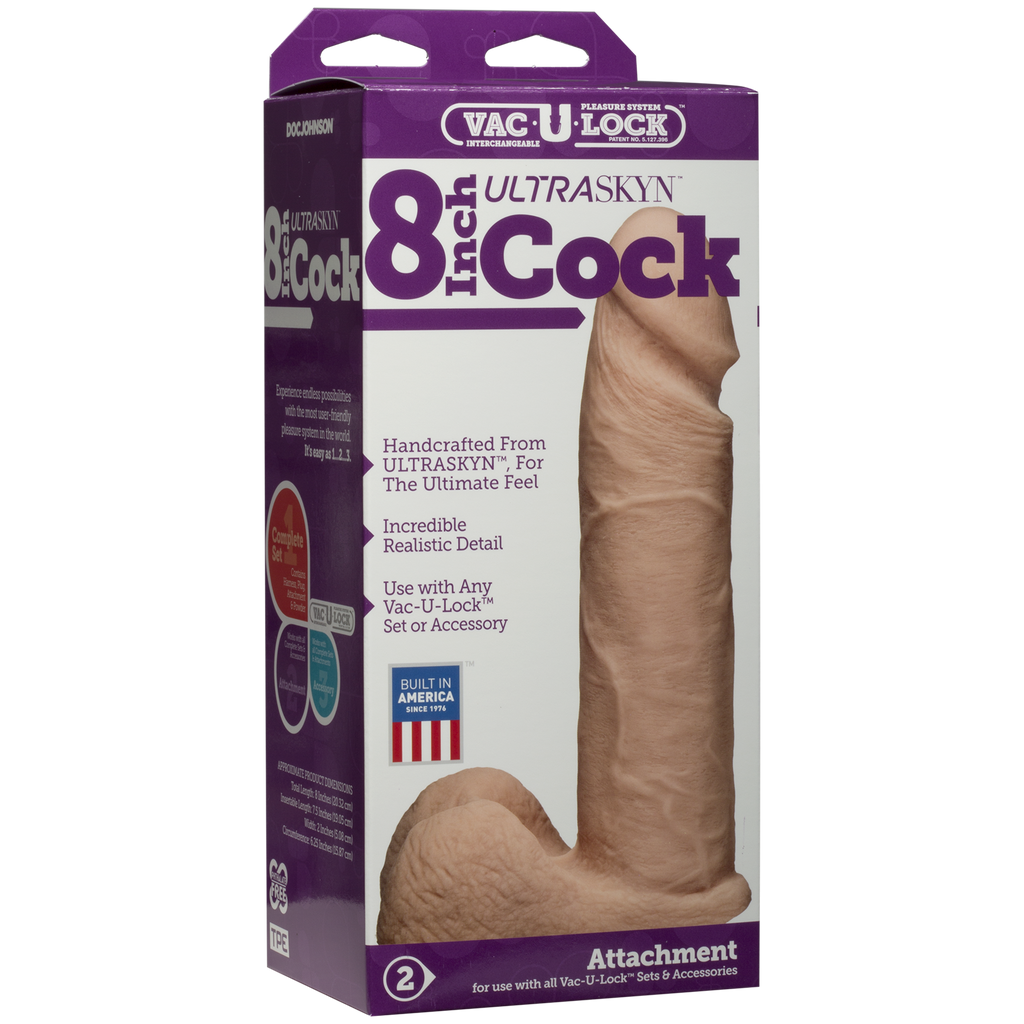 Фалоімітатор Doc Johnson Vac-U-Lock - 8 Inch ULTRASKYN Cock