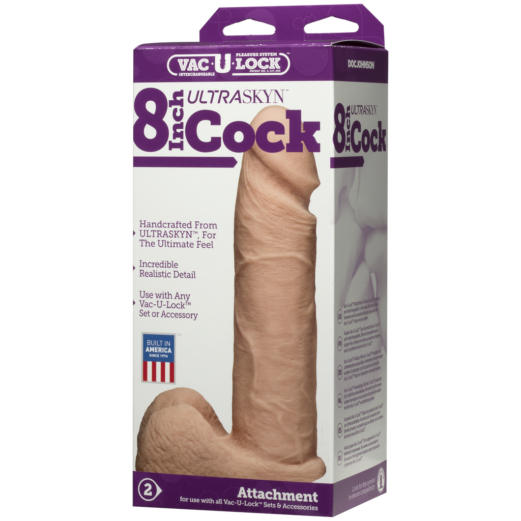 Фалоімітатор Doc Johnson Vac-U-Lock - 8 Inch ULTRASKYN Cock