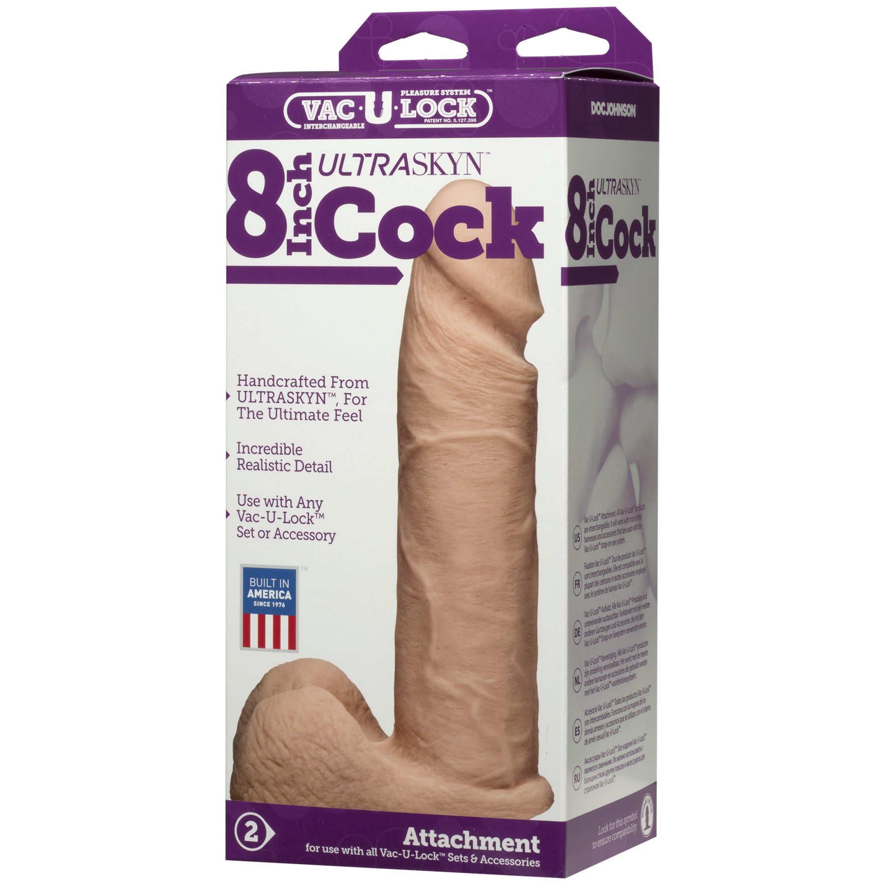 Фалоімітатор Doc Johnson Vac-U-Lock - 8 Inch ULTRASKYN Cock