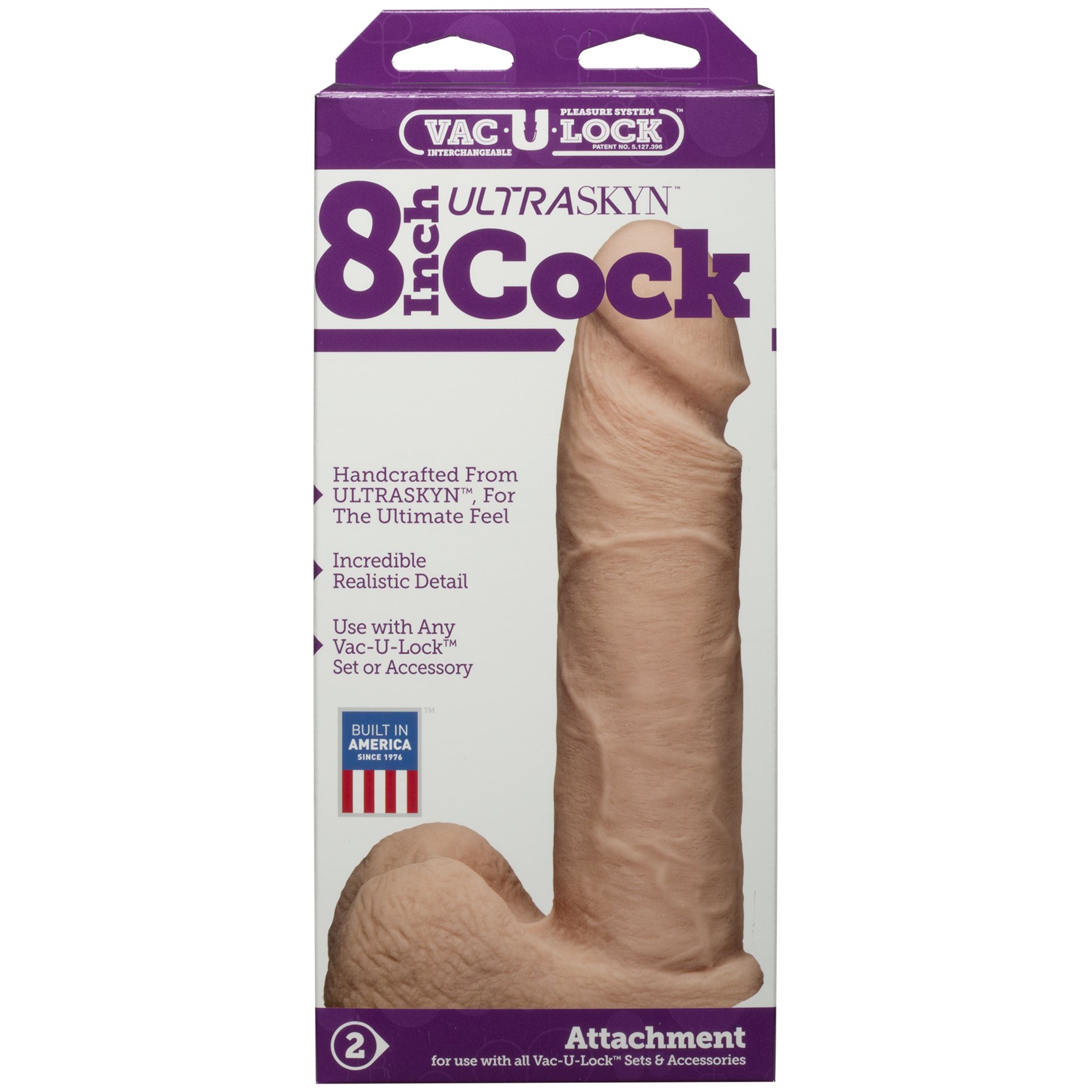 Фалоімітатор Doc Johnson Vac-U-Lock - 8 Inch ULTRASKYN Cock