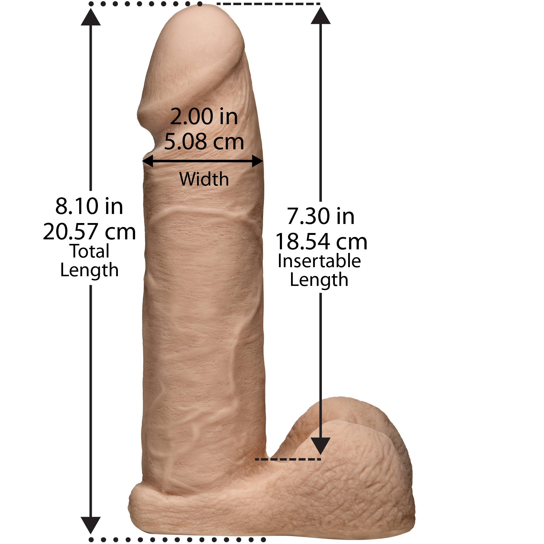 Фалоімітатор Doc Johnson Vac-U-Lock - 8 Inch ULTRASKYN Cock