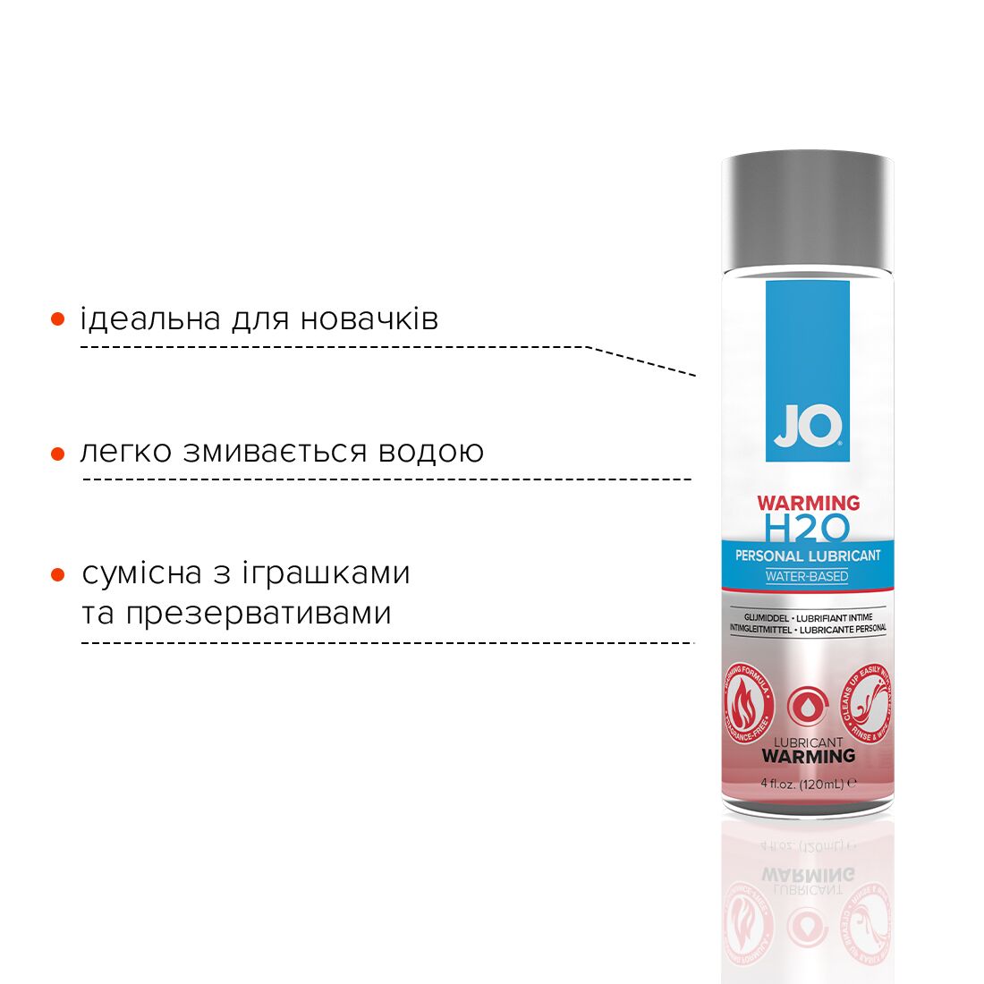 Лубрикант на водній основі JO H2O Warming