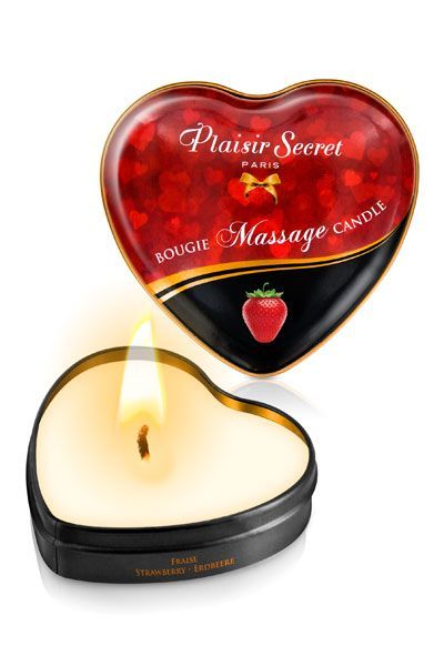 Масажна свічка-серце Plaisirs Secrets