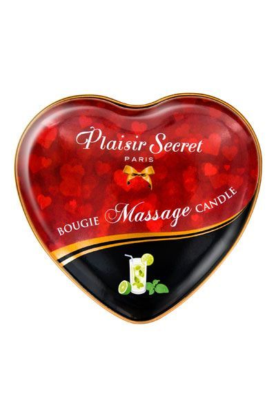 Масажна свічка-серце Plaisirs Secrets