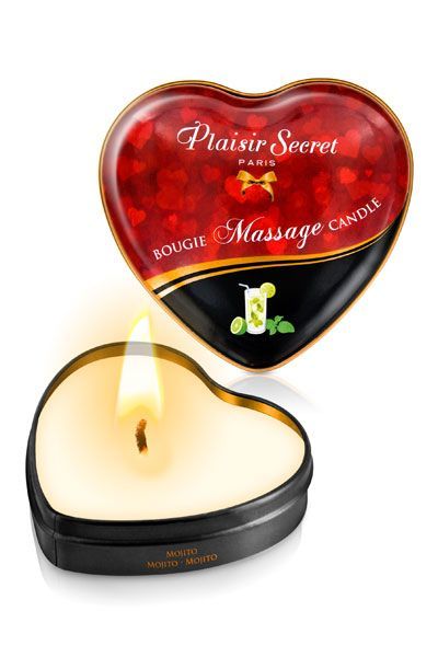 Масажна свічка-серце Plaisirs Secrets