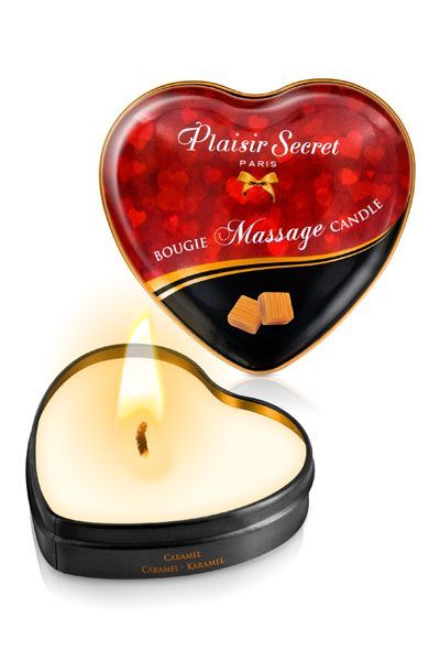 Масажна свічка-серце Plaisirs Secrets