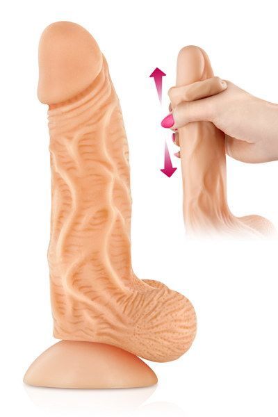 Фалоімітатор із рухомою крайньою плоттю Real Body Real JO