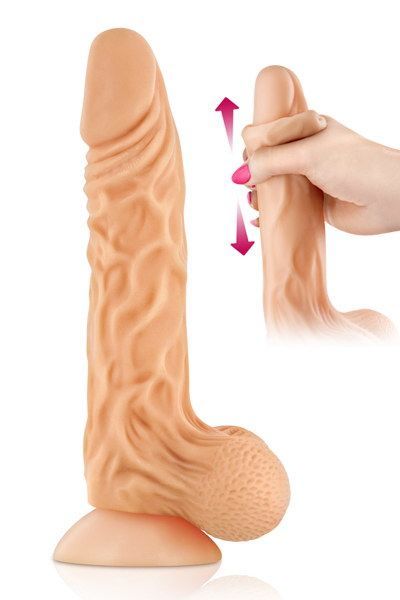 Фалоімітатор із рухомою крайньою плоттю Real Body Real Max