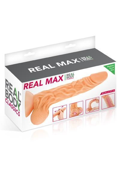 Фалоімітатор із рухомою крайньою плоттю Real Body Real Max