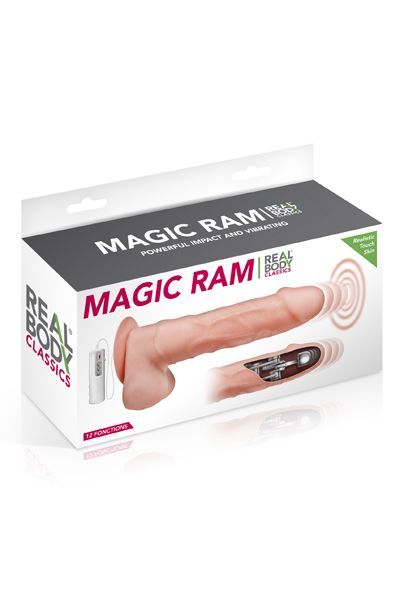 Фалоімітатор-пульсатор із вібрацією Real Body Magic Ram