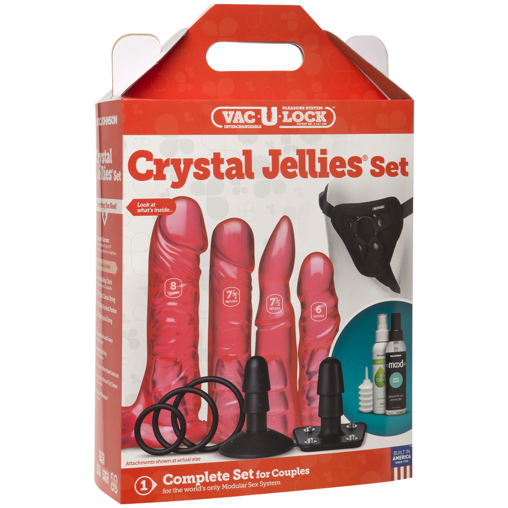 Набір для страпона Doc Johnson Vac-U-Lock Crystal Jellies