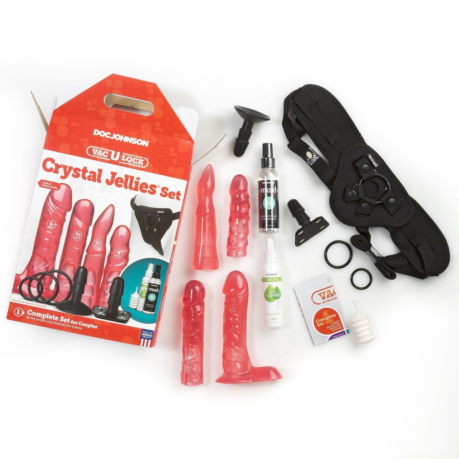 Набір для страпона Doc Johnson Vac-U-Lock Crystal Jellies