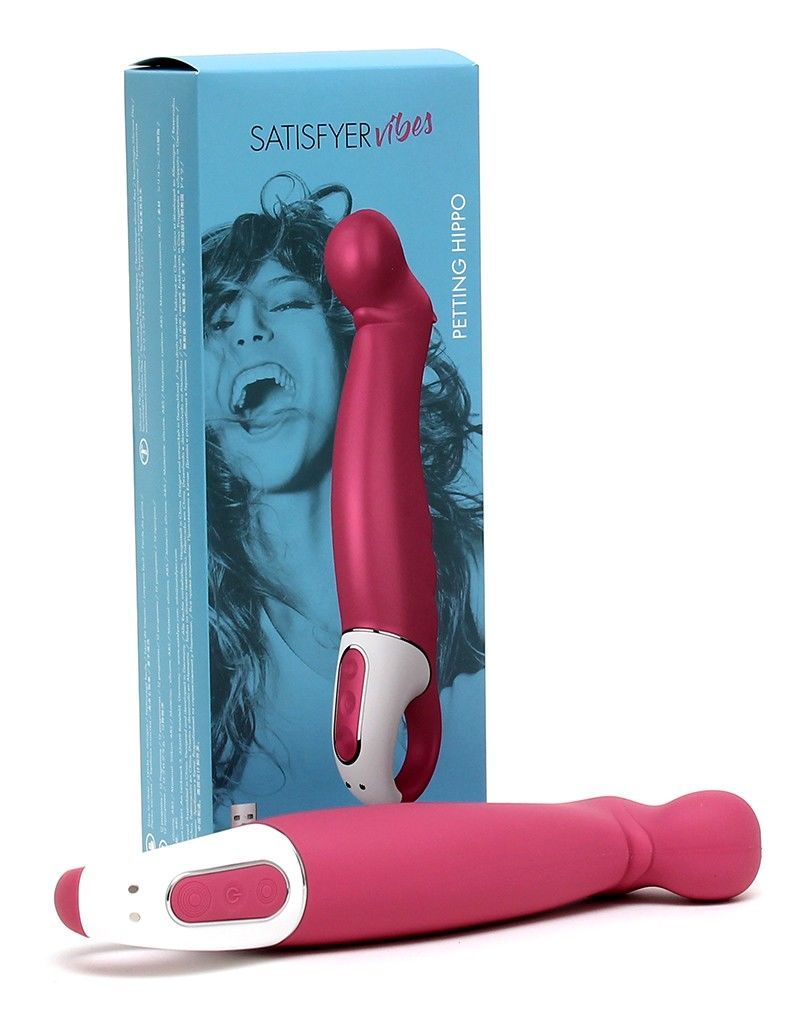 Потужний вібратор Satisfyer Vibes Petting Hippo з гнучким стовбуром