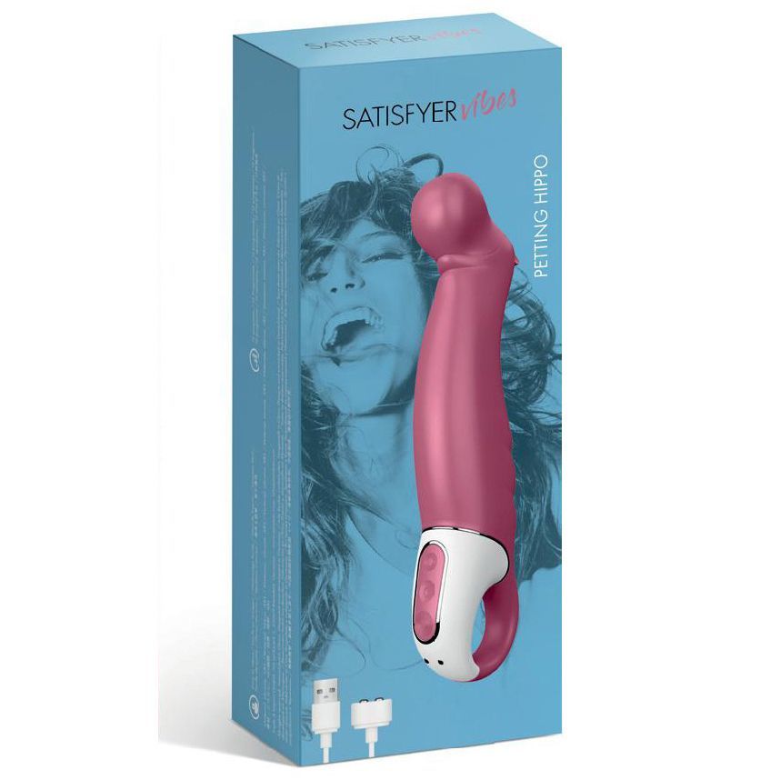 Потужний вібратор Satisfyer Vibes Petting Hippo з гнучким стовбуром