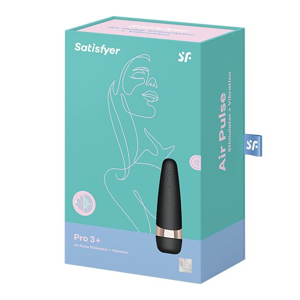 Вакуумний кліторальний стимулятор Satisfyer Pro 3 Vibration з вібрацією та дуже м’яким кінчиком