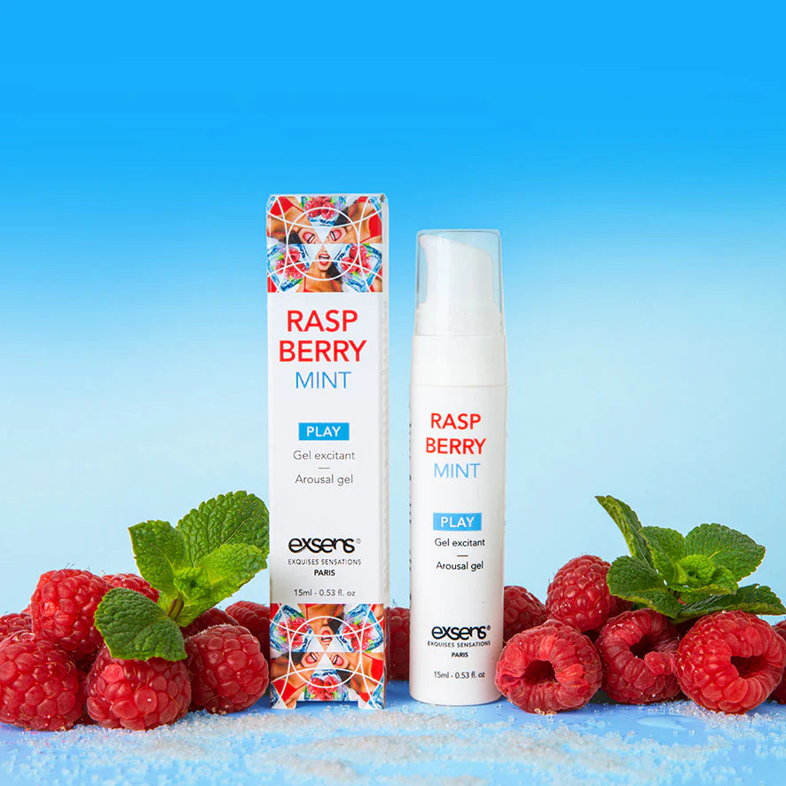 Стимулювальний гель EXSENS Kissable Raspberry Mint можна для поцілунків
