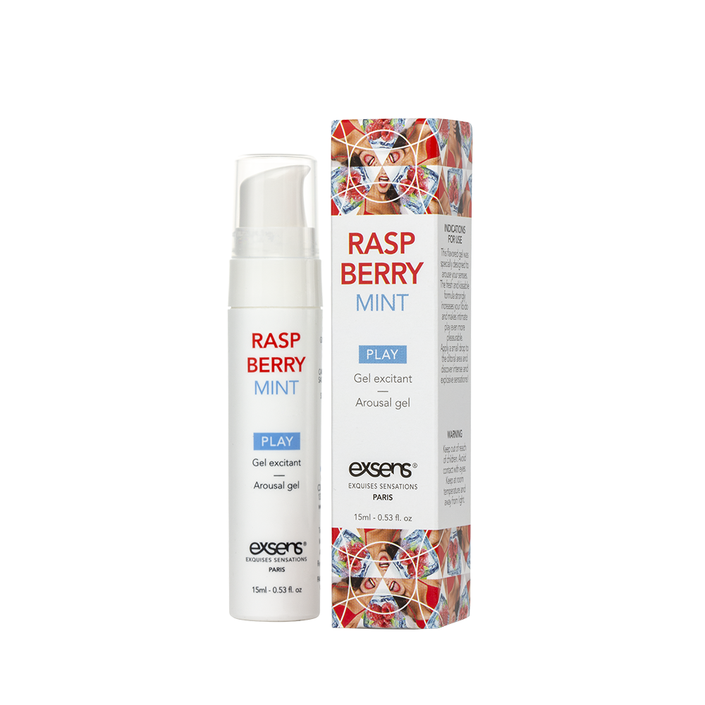 Стимулювальний гель EXSENS Kissable Raspberry Mint можна для поцілунків