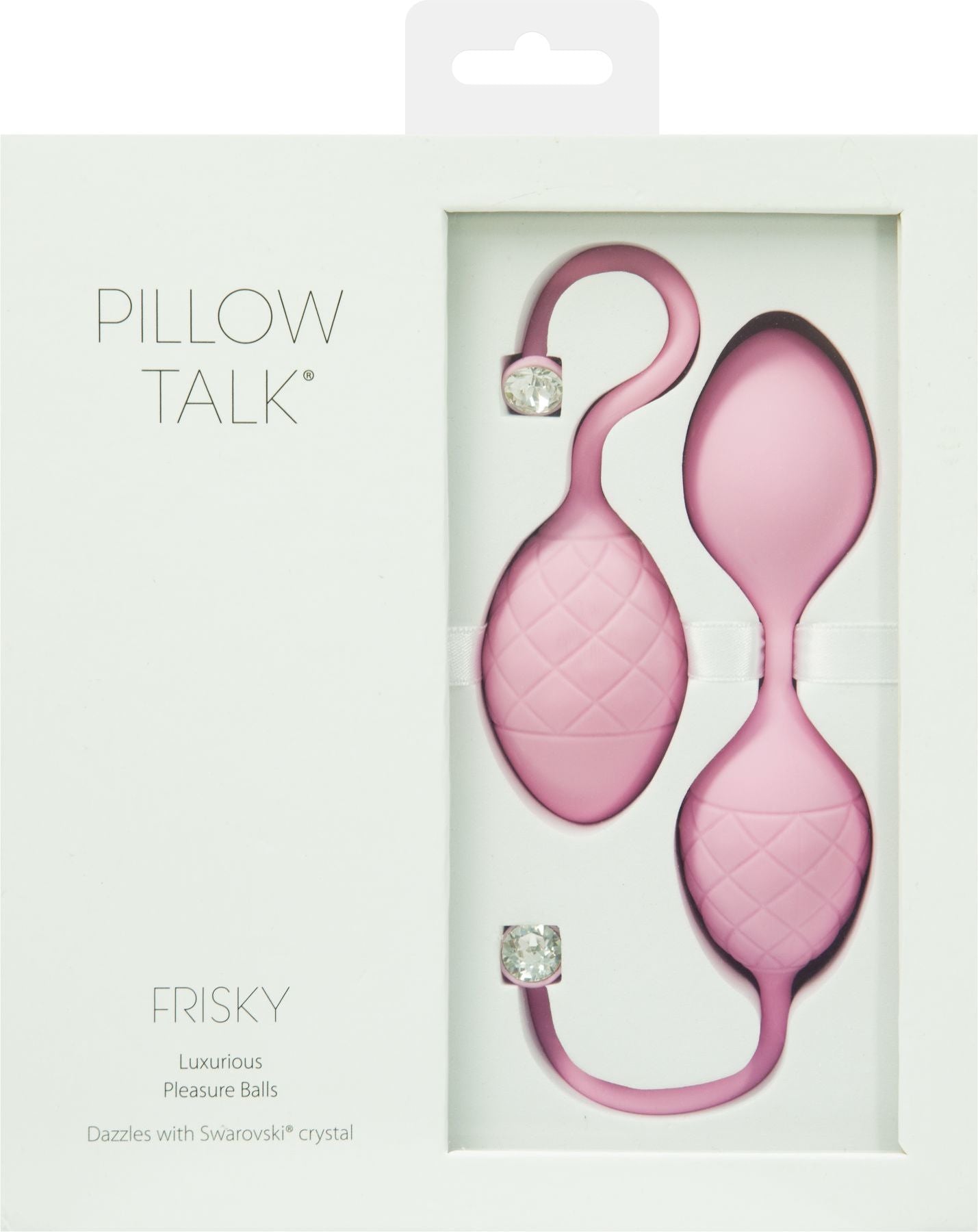 Розкішні вагінальні кульки PILLOW TALK Frisky Pink з кристалом