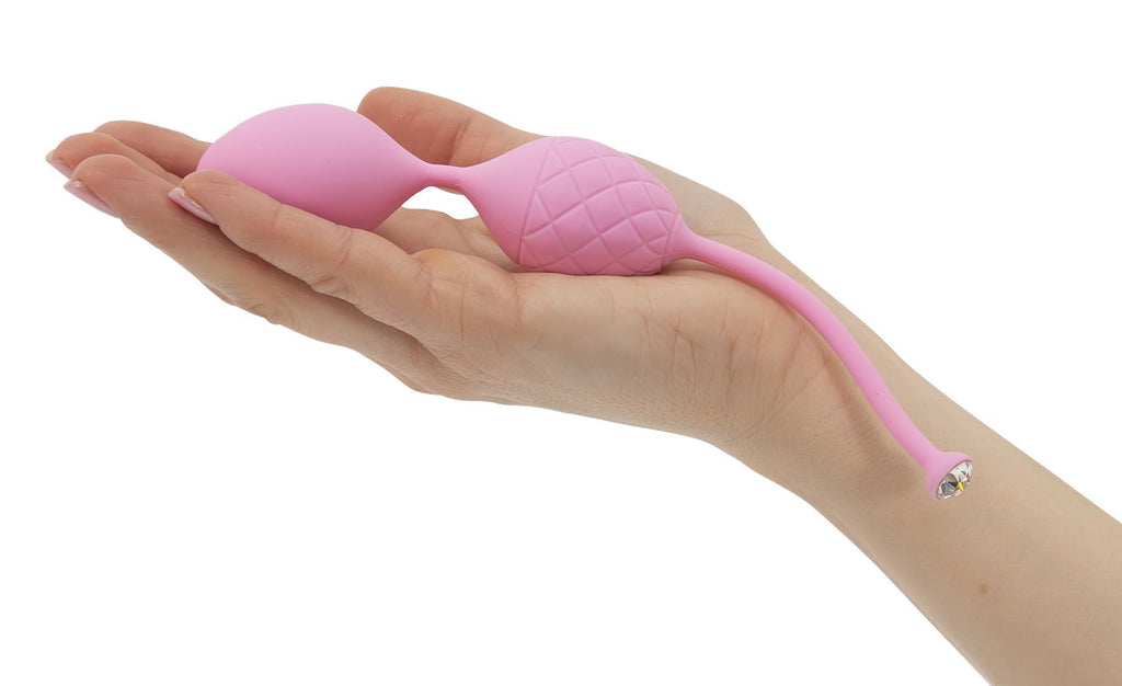 Розкішні вагінальні кульки PILLOW TALK Frisky Pink з кристалом