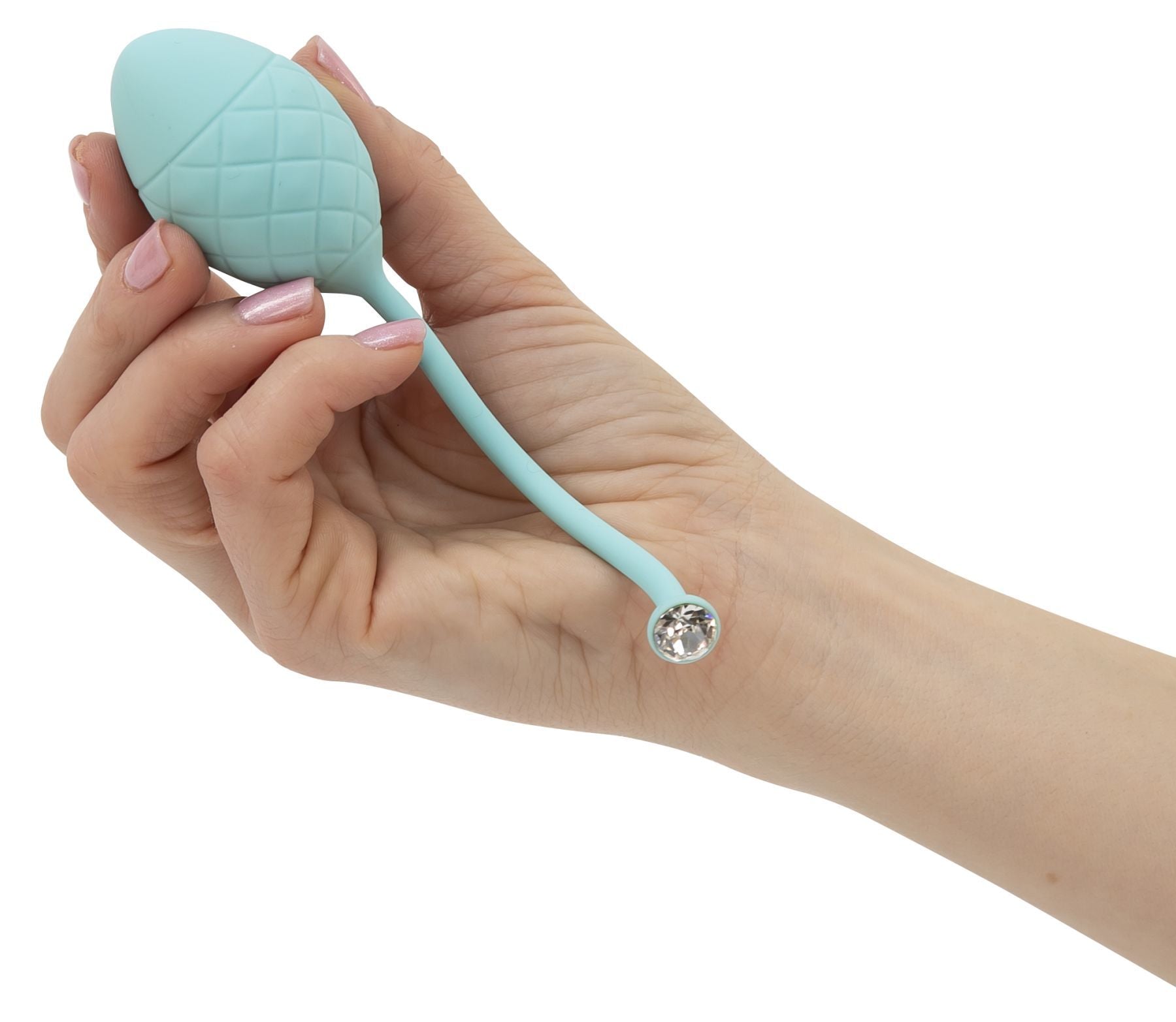 Розкішні вагінальні кульки PILLOW TALK Frisky Teal з кристалом