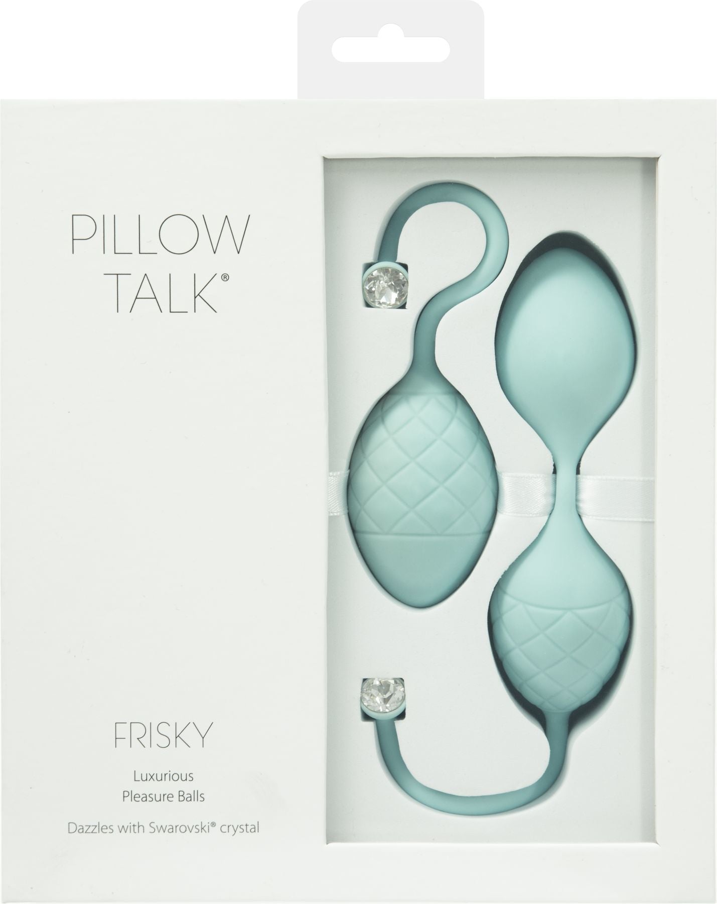 Розкішні вагінальні кульки PILLOW TALK Frisky Teal з кристалом