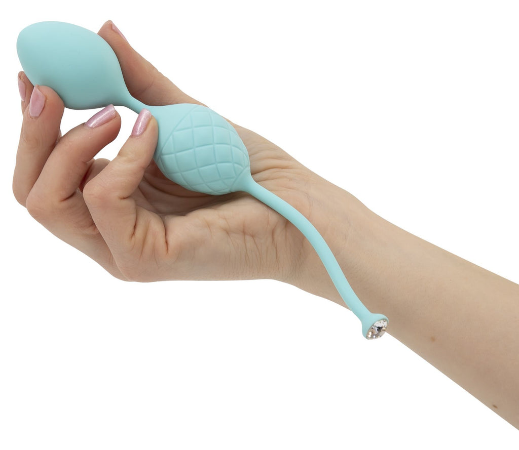 Розкішні вагінальні кульки PILLOW TALK Frisky Teal з кристалом