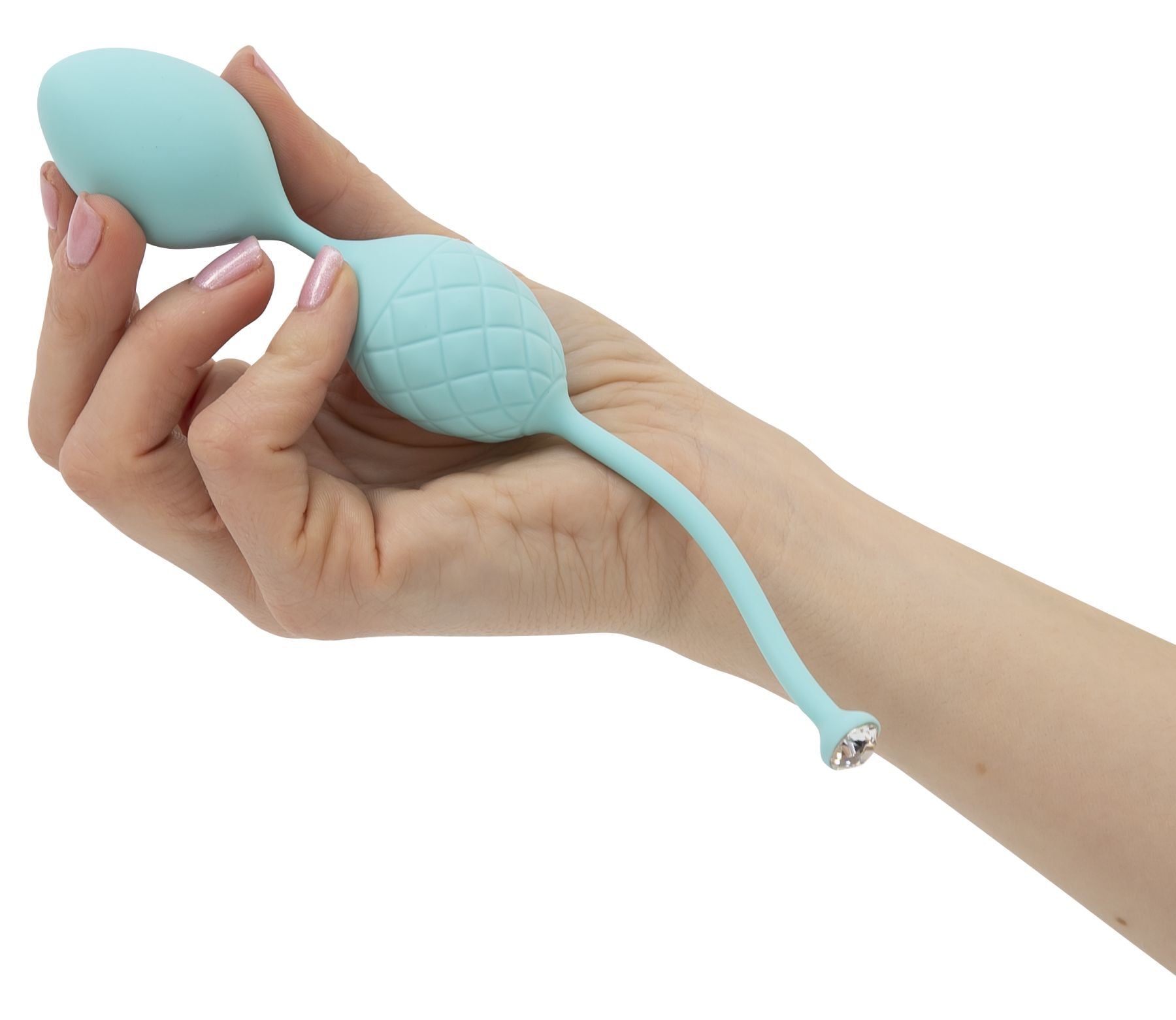 Розкішні вагінальні кульки PILLOW TALK Frisky Teal з кристалом