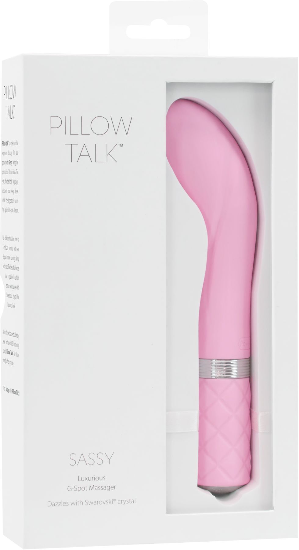 Розкішний вібратор Pillow Talk Sassy з кристалом Сваровські для точки G