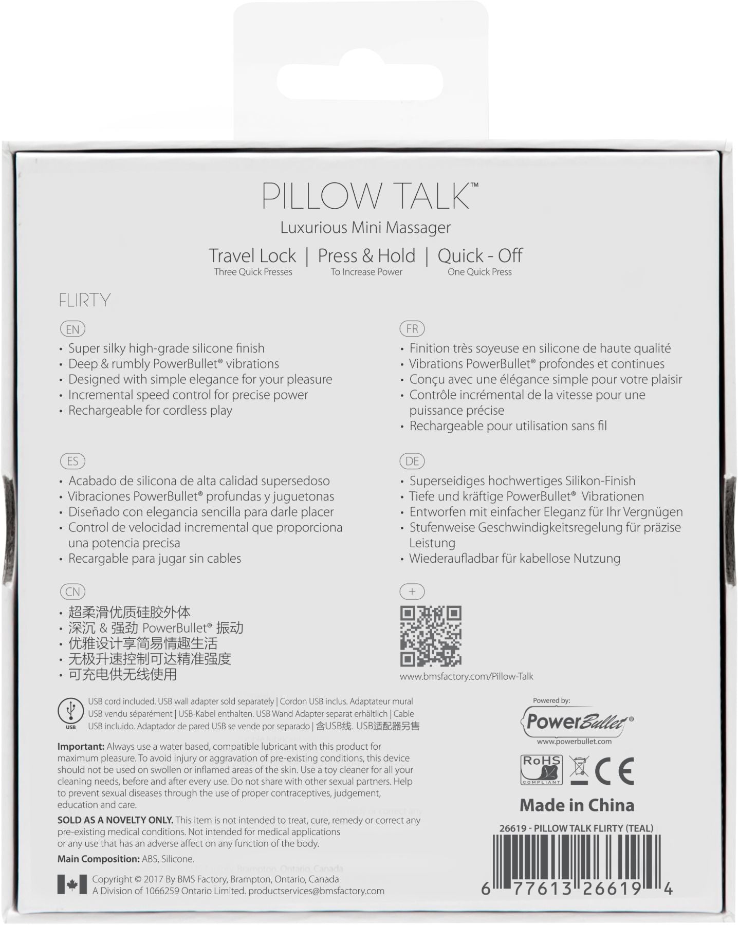 Розкішний вібратор PILLOW TALK Flirty з кристалом Swarovski