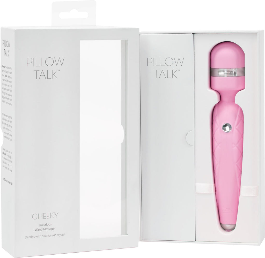 Розкішний вібромасажер PILLOW TALK Cheeky Pink з кристалом Swarovsky