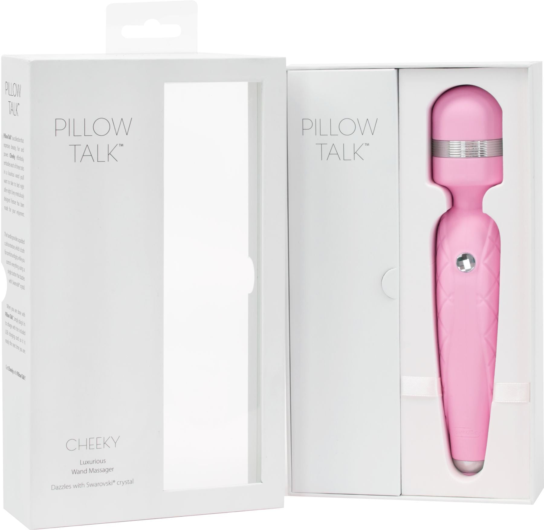 Розкішний вібромасажер PILLOW TALK Cheeky Pink з кристалом Swarovsky