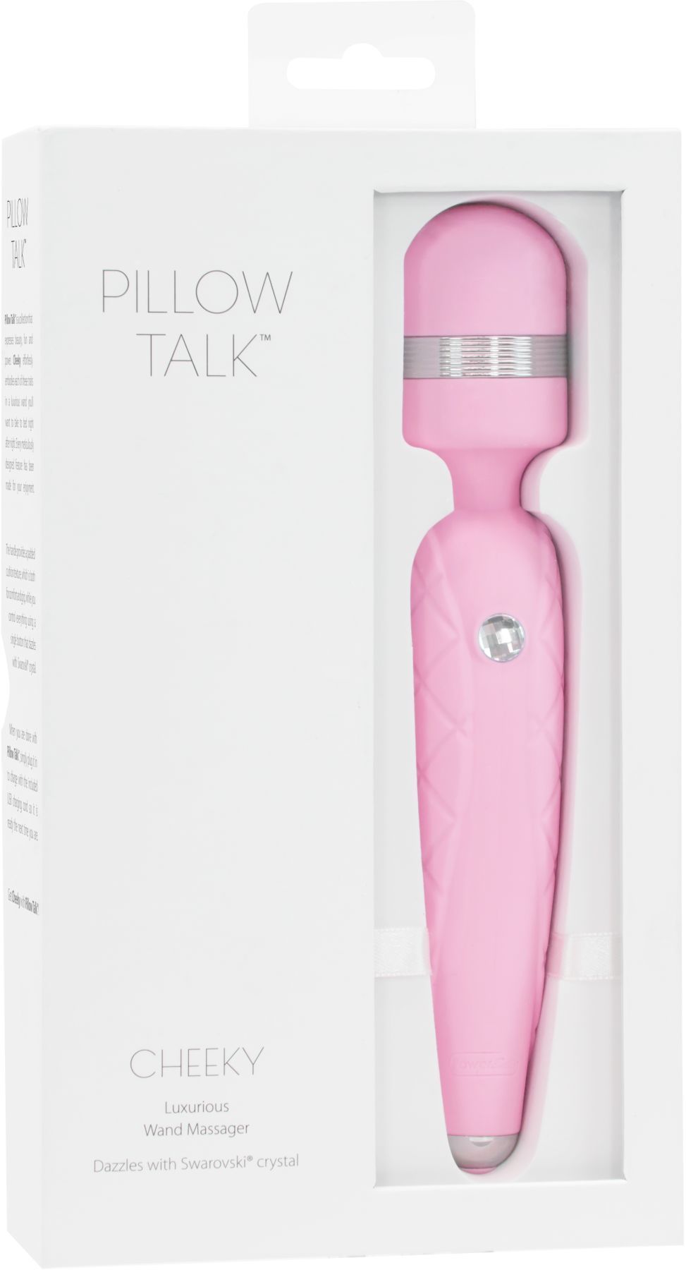 Розкішний вібромасажер PILLOW TALK Cheeky Pink з кристалом Swarovsky