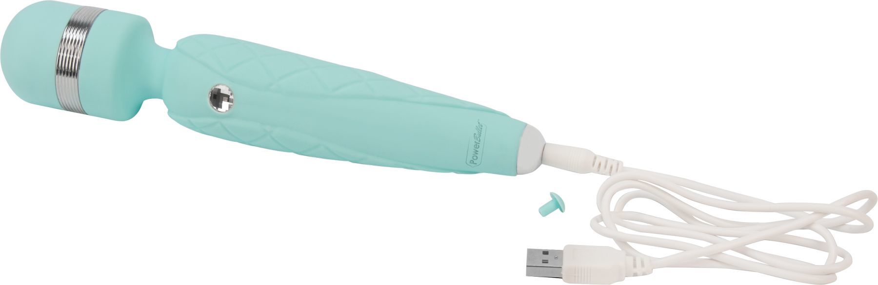 Розкішний вібромасажер PILLOW TALK Cheeky Teal з кристалом Swarovski